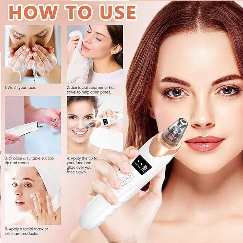 Digital Blackhead Remover Vacuum – Electric Pore Cleaner & Acne Remover Facial Tool