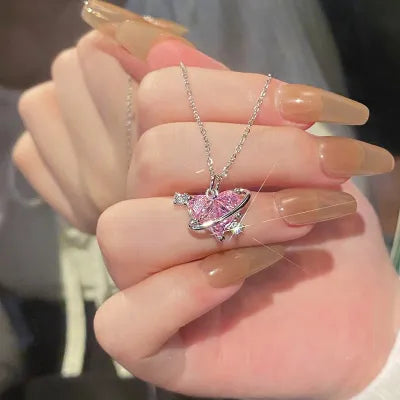 Korean Jewellery Girls Charm Crystal Butterfly Necklace – Glamour Female Color Butterfly Pendant Jewelry Stylish